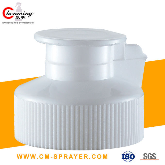 38-400 24/410 Trắng Mũ lật trên Chống trẻ em 24mm 38mm Bản lề váy tròn có gân 1